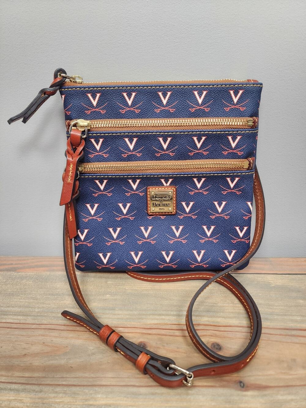 Dooney & Bourke Virginia Cavaliers Triple Zip Crossbody